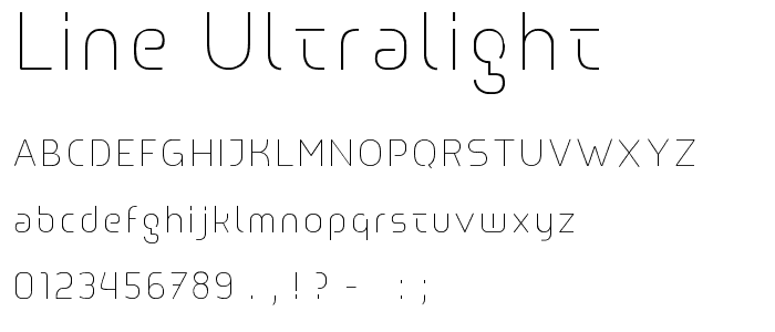 Line UltraLight font